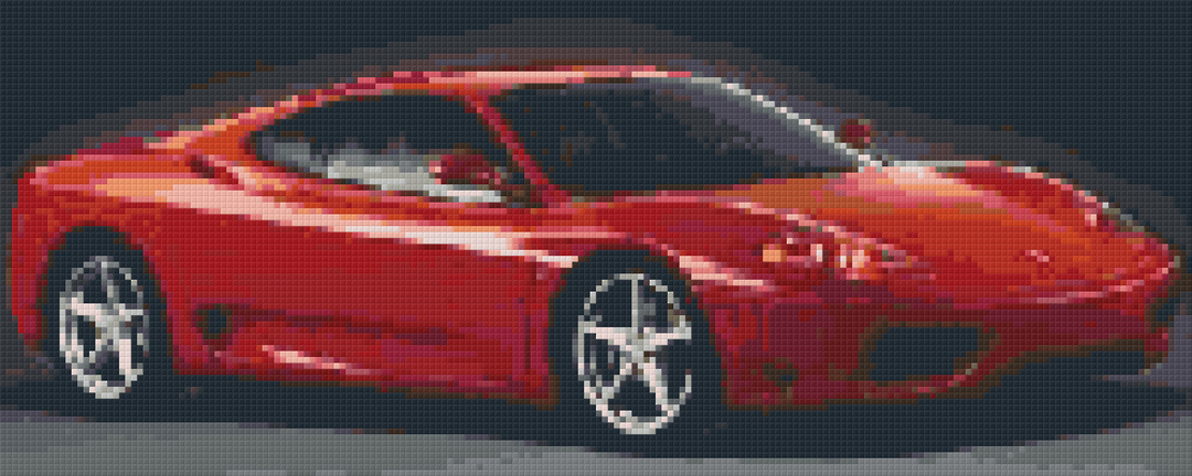 Red Ferarri Eight [8] Baseplate PixelHobby Mini-mosaic Art Kit image 0